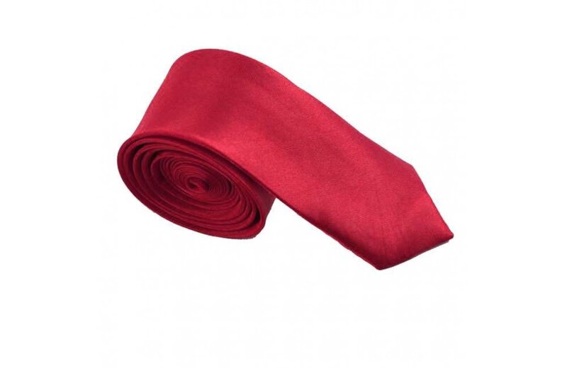 Cravata barbati ingusta rosu bordo uni 283